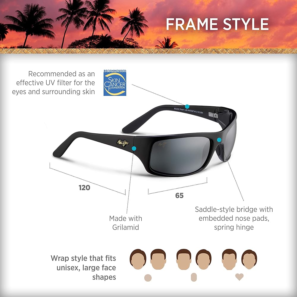 Maui Jim PolarizedPlus2 サングラス Amazon.co.jp: Maui Jim 202-02 PEAHI マウイジム 偏光レンズ